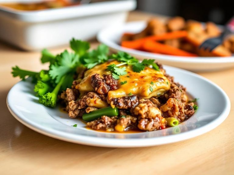 Cheesy Beef and Veggie Bake