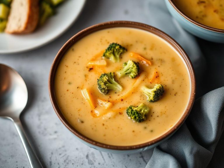 Cheesy broccoli potato soup