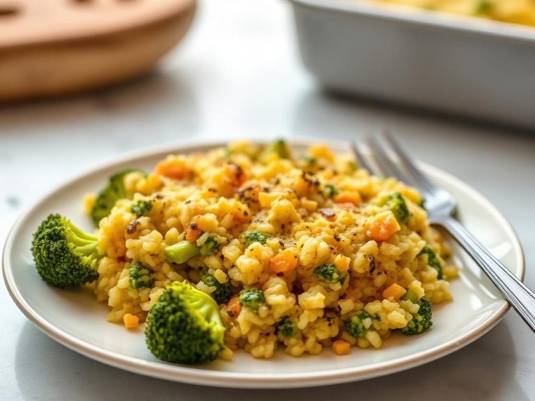 Cheesy Broccoli Rice Bake