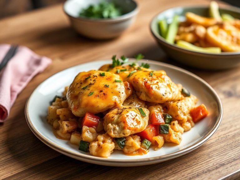 Cheesy Chicken and Vegetable Bake
