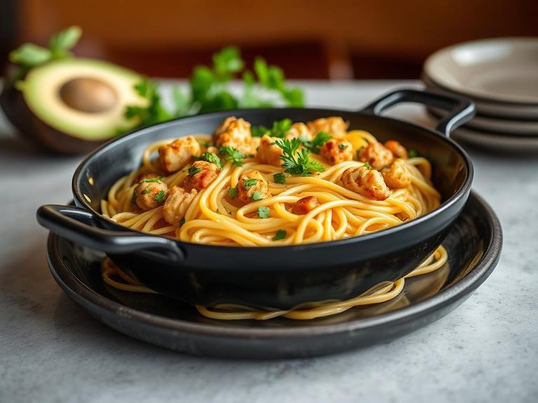 Cheesy Chicken Noodle Skillet
