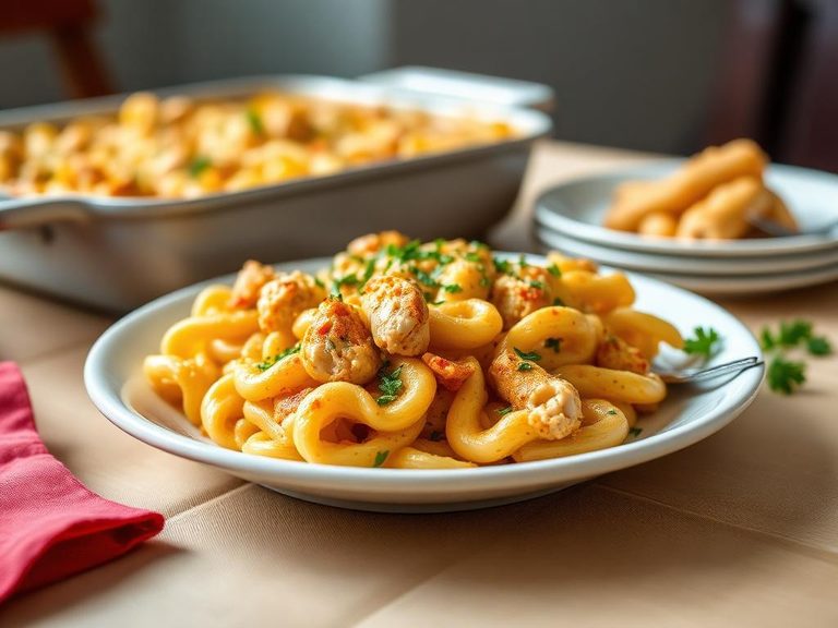 Cheesy Chicken Pasta Bake