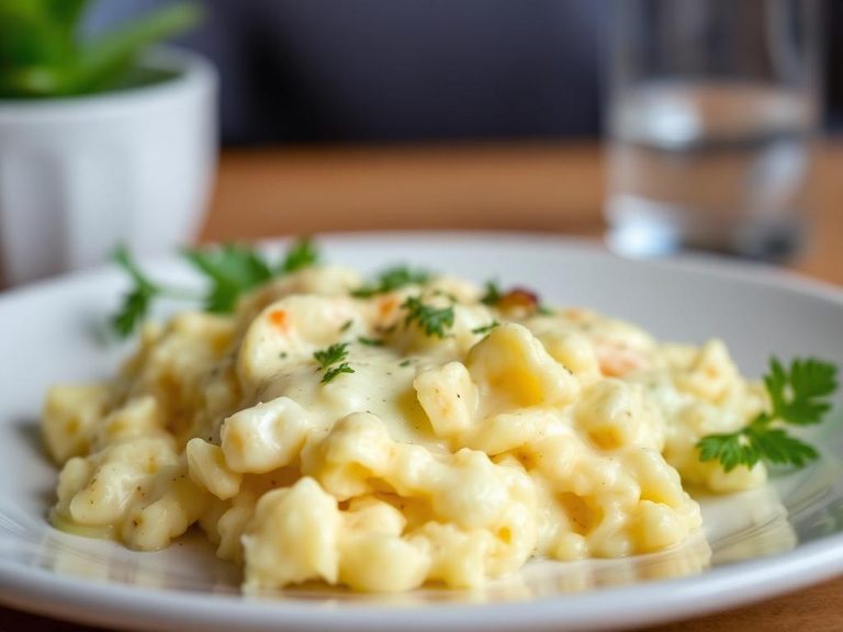 Cheesy egg white scramble