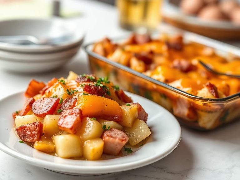 Cheesy Ham and Potato Bake