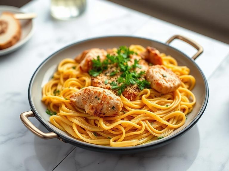Cheesy Noodle Skillet with Chicken