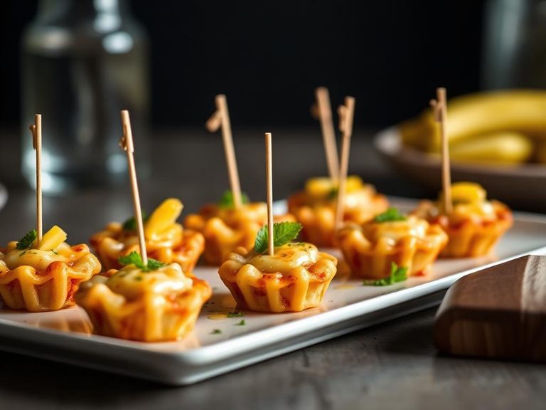 Cheesy pasta bites