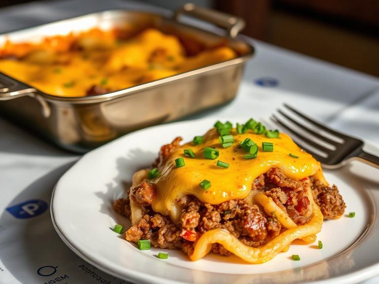 Cheesy Potato and Ground Beef Bake
