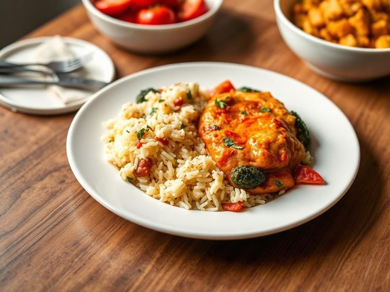 Cheesy Rice and Vegetable Bake