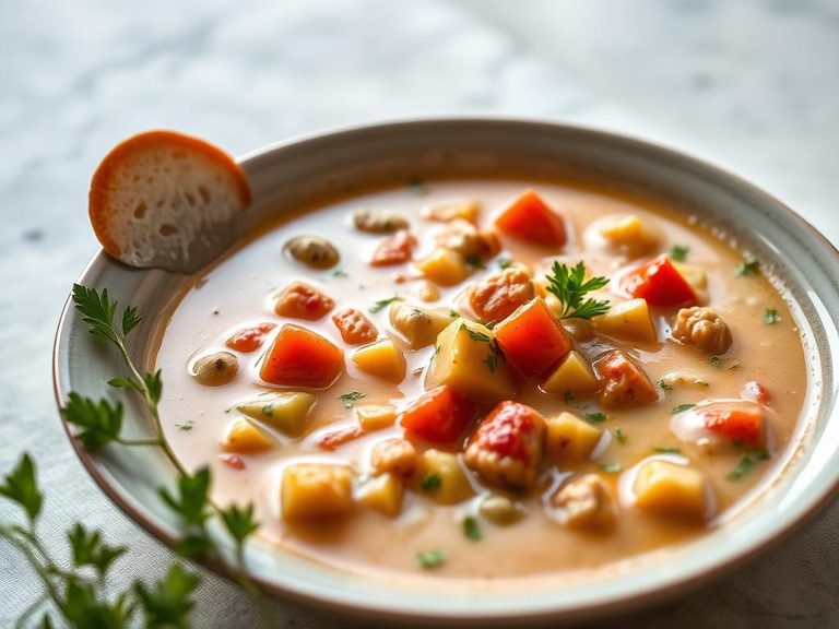 Cheesy vegetable chowder