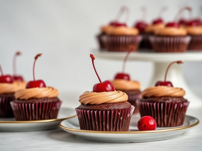 Cherry Fudge Cupcakes