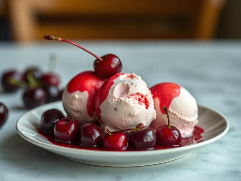 Cherry ice cream
