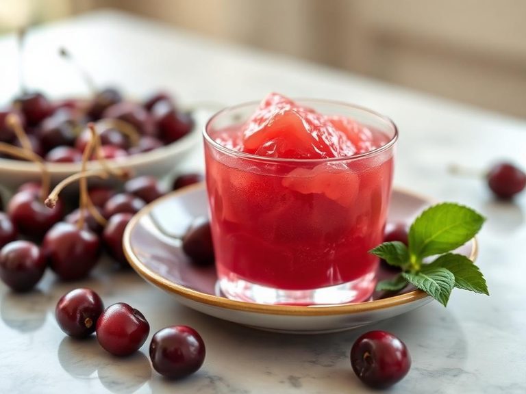Cherry smoothie or sorbet