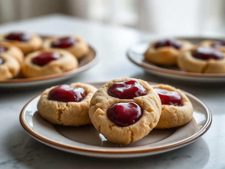 Cherry Thumbprint Cookies