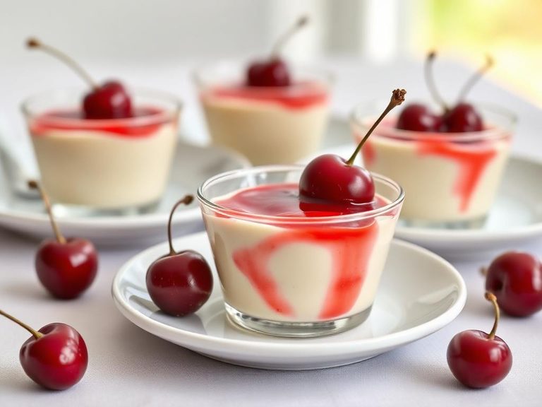 Cherry Vanilla Pudding Cups
