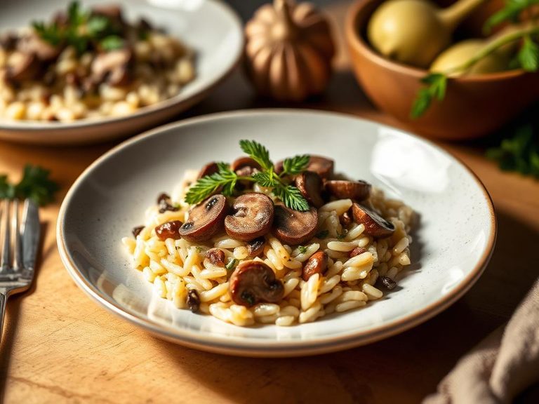 Chestnut and Mushroom Risotto
