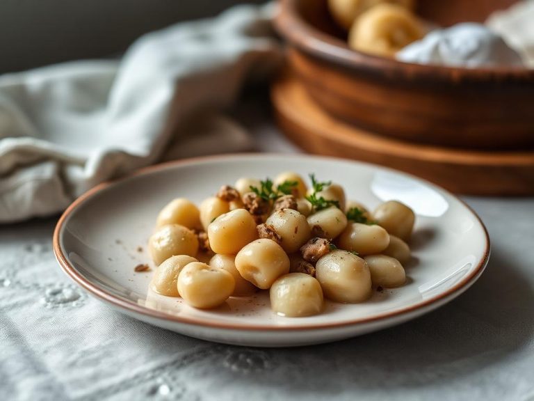Chestnut flour gnocchi
