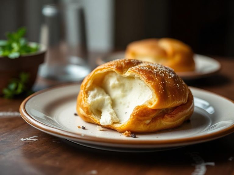Chevre en Croûte (goat cheese baked in pastry)