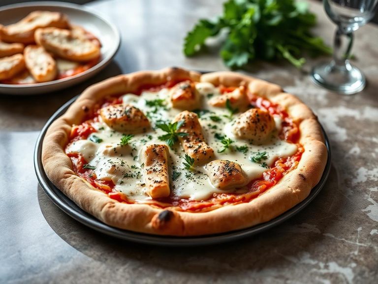 Chicken Alfredo Pizza