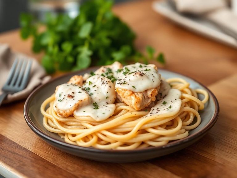 Chicken Alfredo with Whole Wheat Pasta