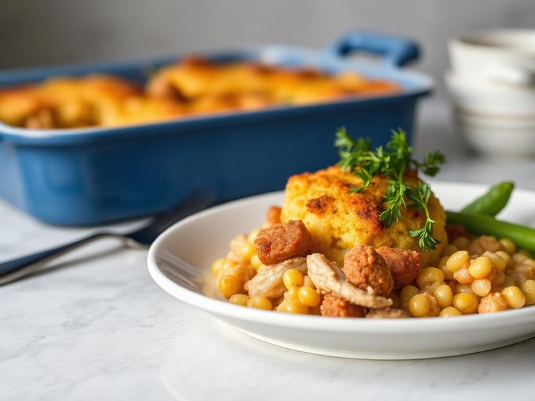 Chicken and cornbread casserole