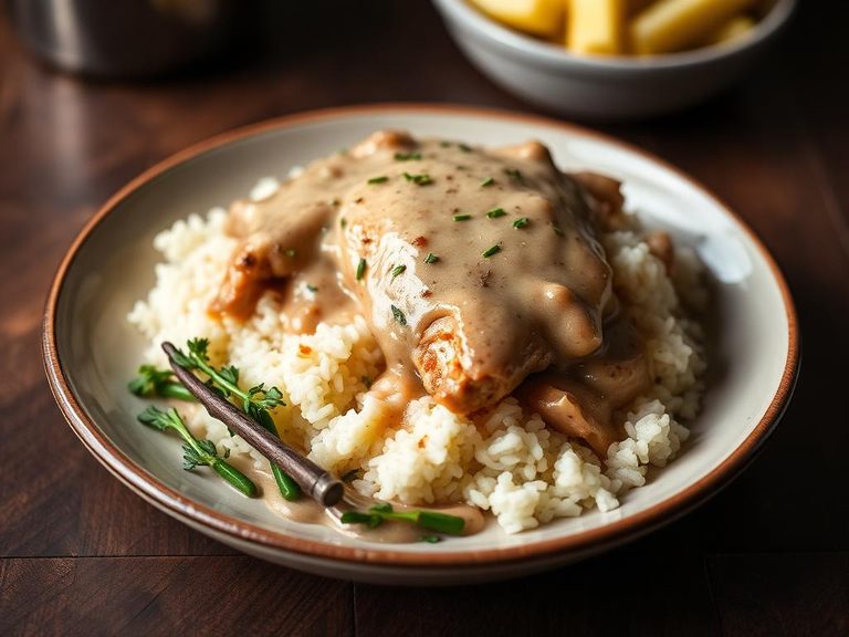 Chicken and Gravy over Rice