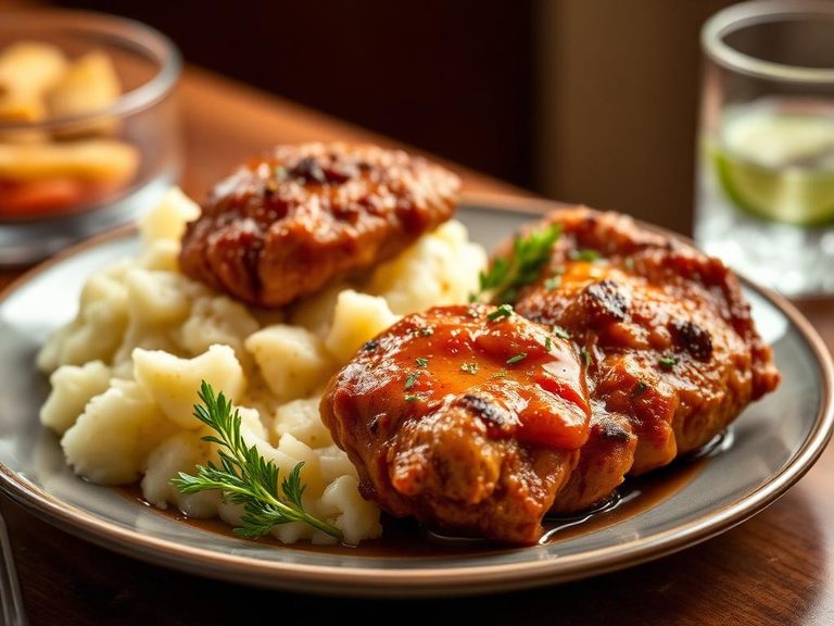 Chicken and mashed potatoes