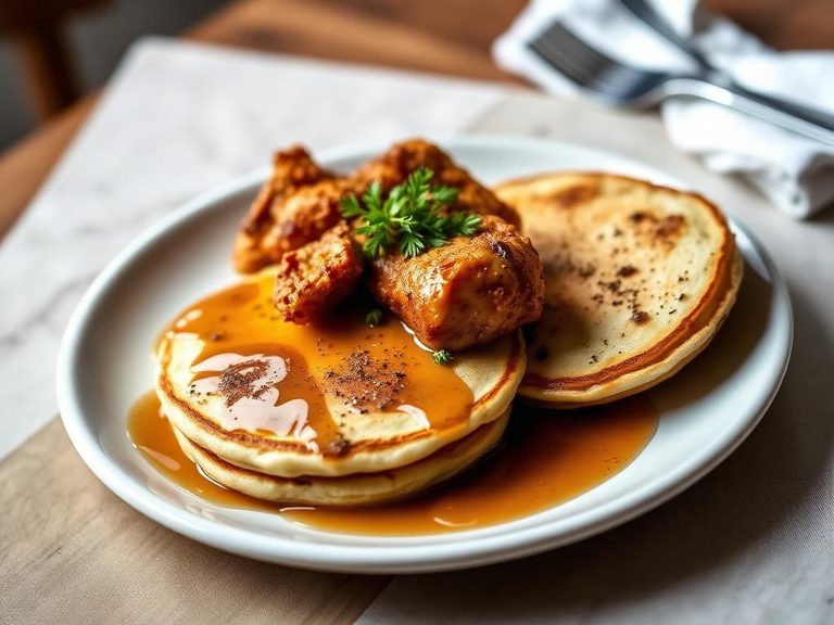 Chicken and pancakes