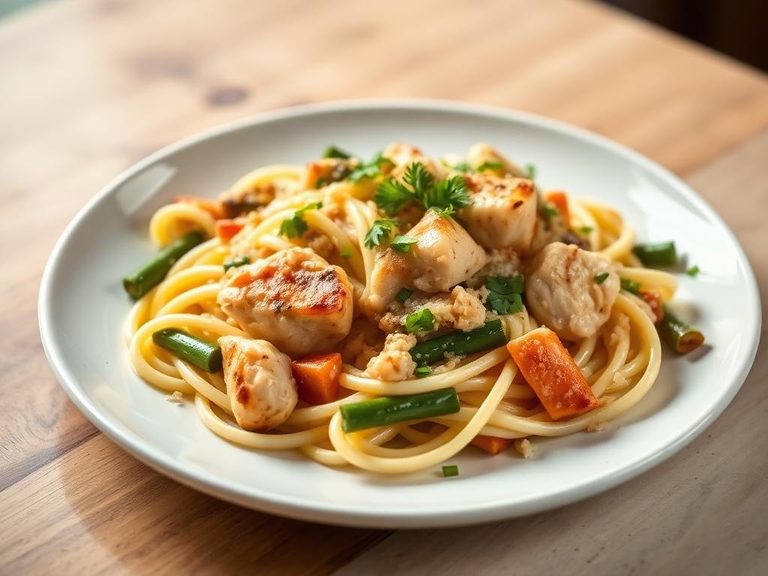 Chicken and Vegetable Carbonara