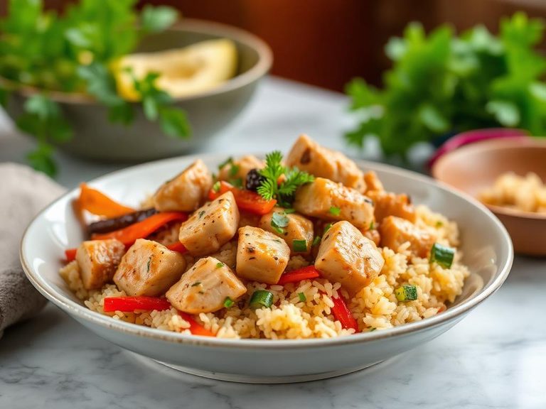Chicken and Vegetable Rice Bowl