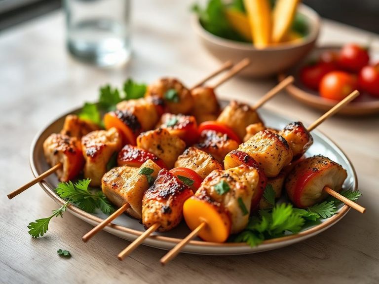 Chicken and Vegetable Skewers