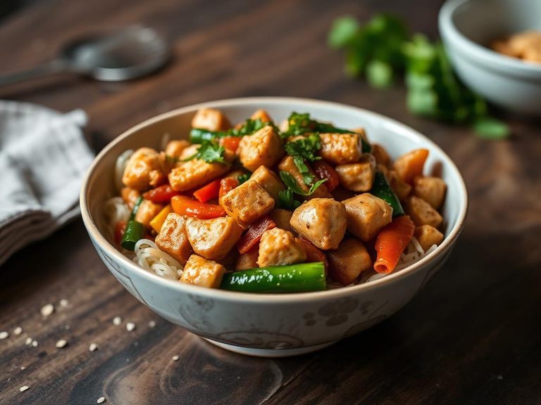Chicken and Vegetable Stir-fry Bowl