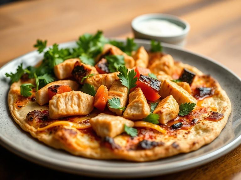 Chicken and Veggie Thin Crust