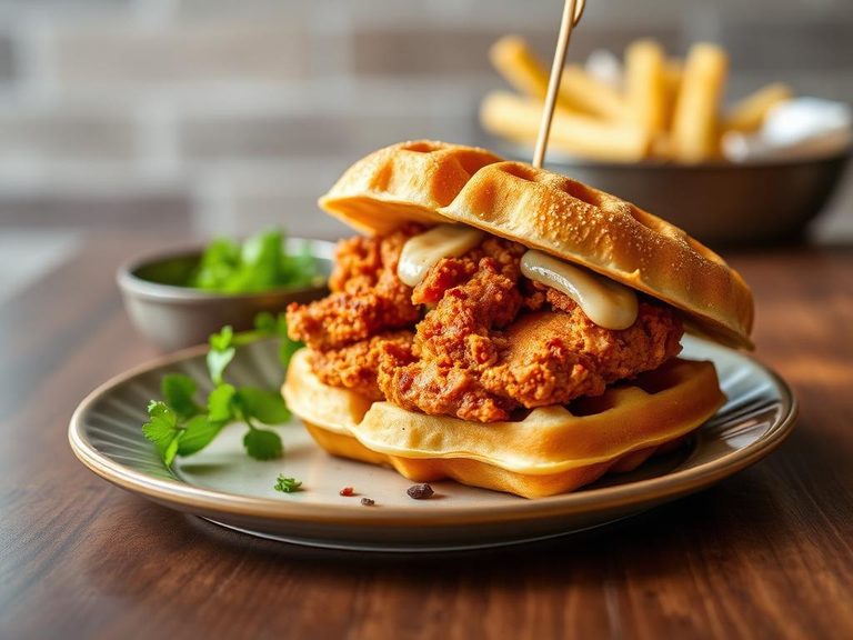 Chicken and Waffle Sandwich