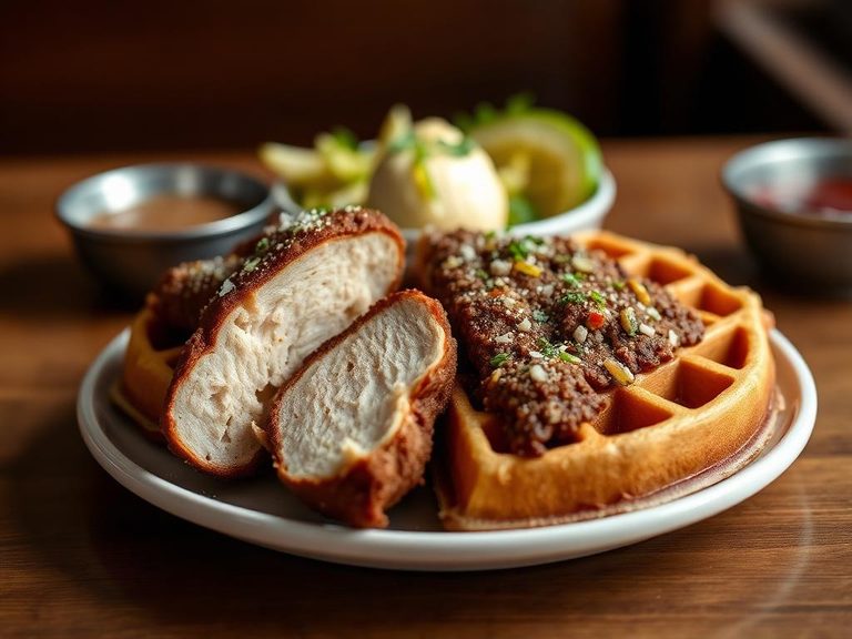Chicken and Waffles (sliced)