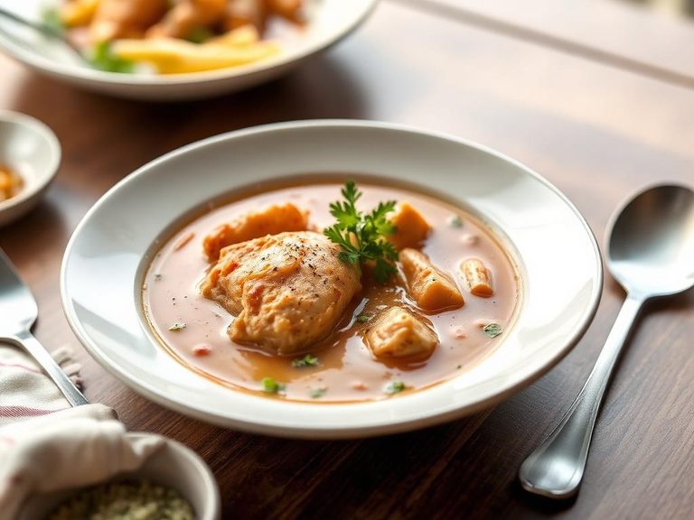 Chicken Back Soup (a rich, gelatinous broth base)