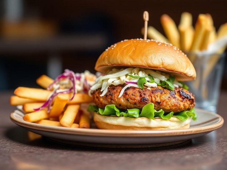Chicken Burger with Coleslaw
