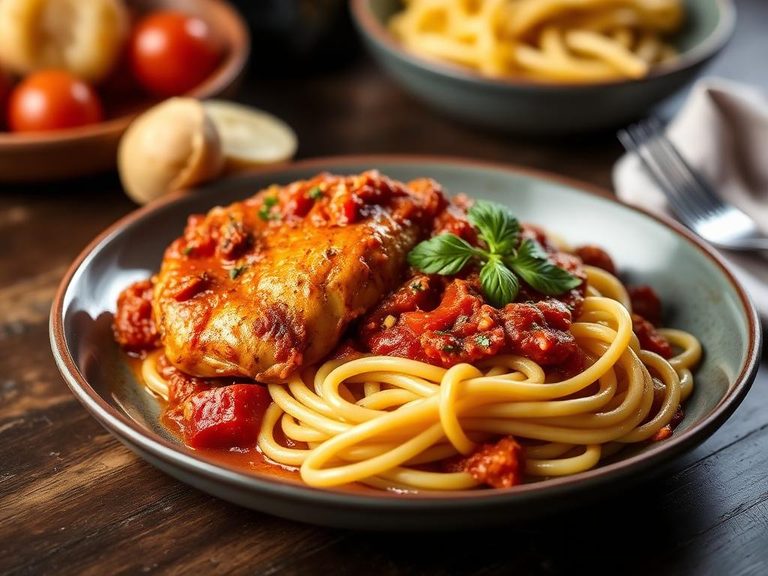 Chicken Cacciatore with Pasta