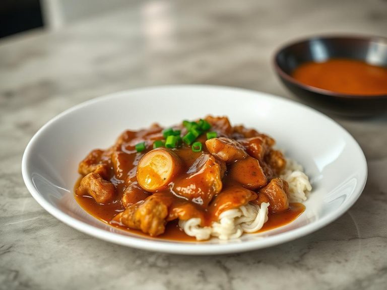 Chicken Egg Foo Yung with Brown Gravy