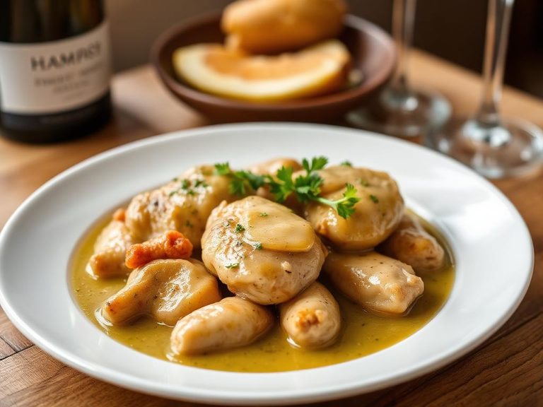 Chicken in White Wine Sauce
