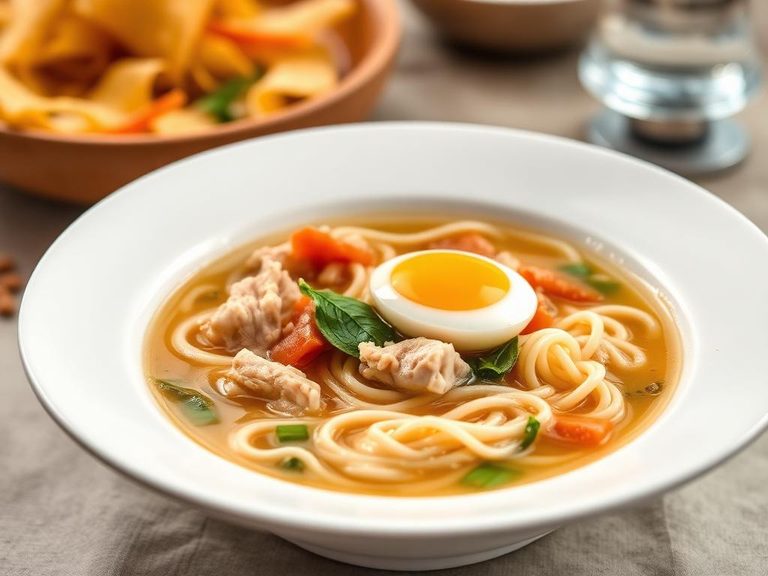 Chicken Noodle Soup with Egg Drop