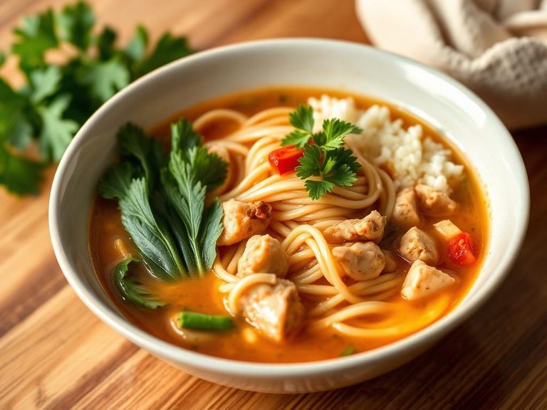 Chicken Noodle Soup with Rice