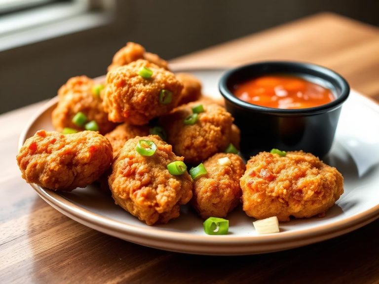 Chicken nuggets with sweet and sour sauce