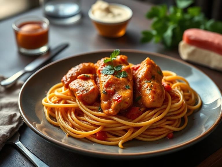 Chicken Paprikash with Noodles