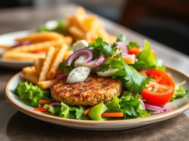 Chicken patty salad