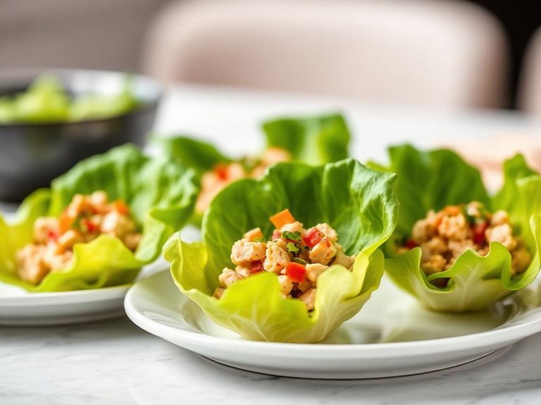 Chicken salad lettuce cups