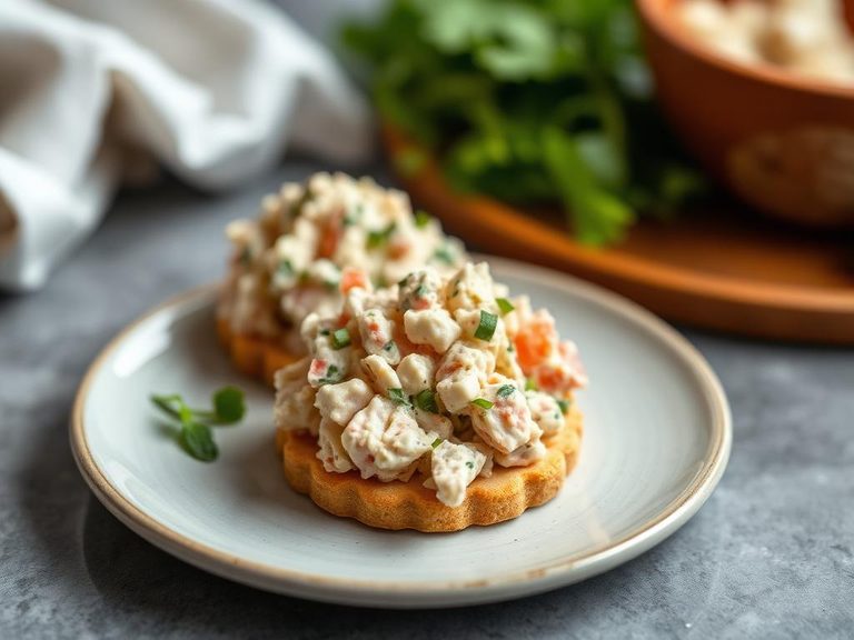 Chicken Salad on Crackers