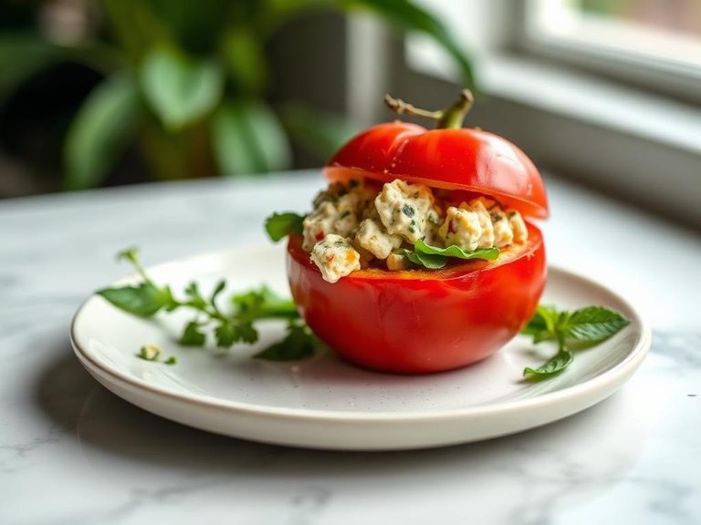 Chicken Salad Stuffed Tomato