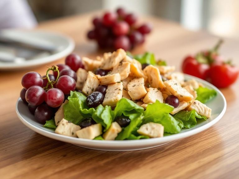 Chicken salad with grapes