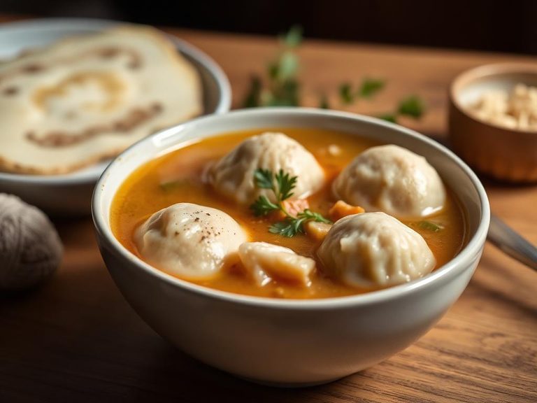 Chicken soup with dumplings