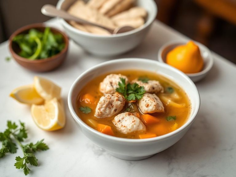 Chicken soup with vegetables